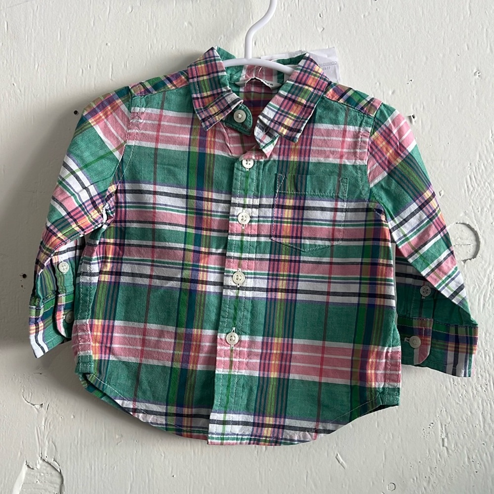 Janie and Jack Spring Easter dress shirt 3-6m